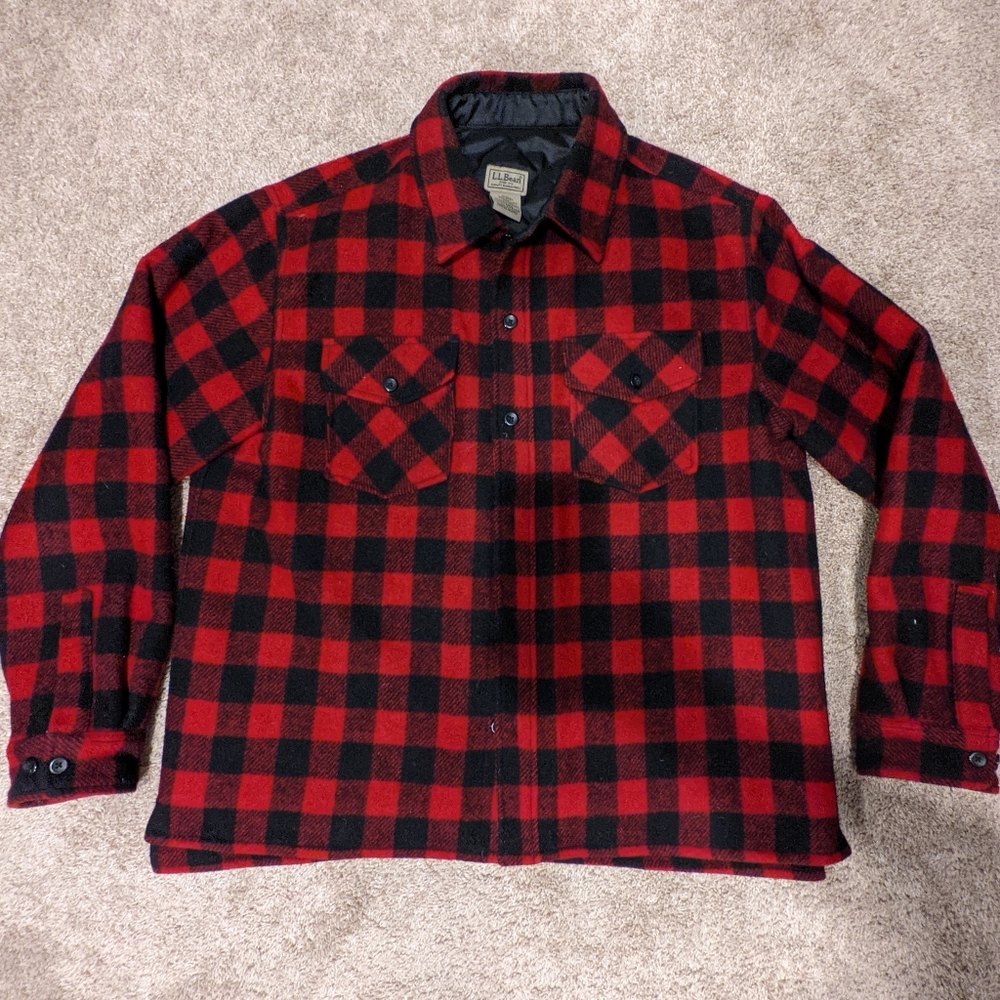 LL Bean buffalo plaid Insulated LL Bean Shirt Jacket